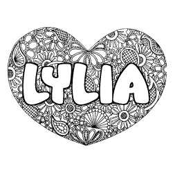 LYLIA - Heart mandala background coloring