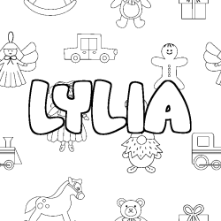LYLIA - Toys background coloring