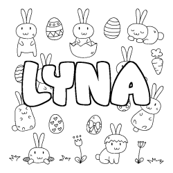 LYNA - Easter background coloring