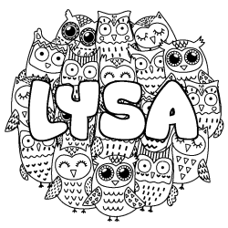 LYSA - Owls background coloring