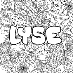 LYSE - Fruits mandala background coloring