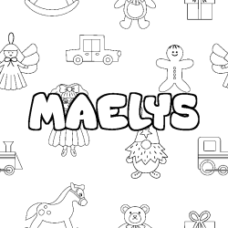 MAELYS - Toys background coloring