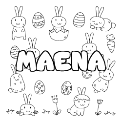MAENA - Easter background coloring