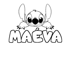 MA&Eacute;VA - Stitch background coloring