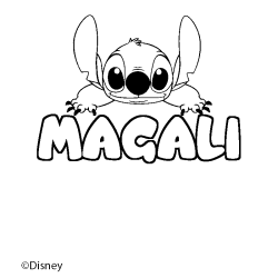 MAGALI - Stitch background coloring