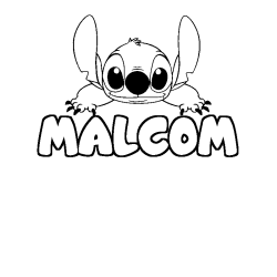 MALCOM - Stitch background coloring
