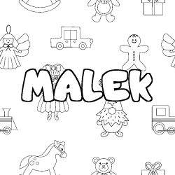 MALEK - Toys background coloring