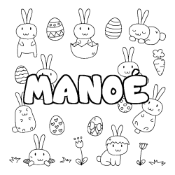 MANO&Eacute; - Easter background coloring