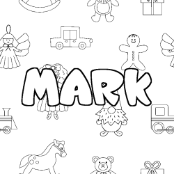 MARK - Toys background coloring