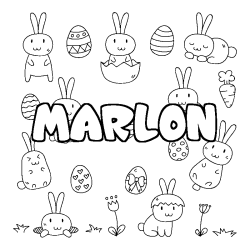 MARLON - Easter background coloring