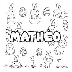 MATH&Eacute;O - Easter background coloring