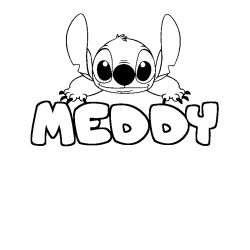 MEDDY - Stitch background coloring