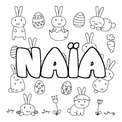 NA&Iuml;A - Easter background coloring