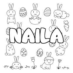 NAILA - Easter background coloring