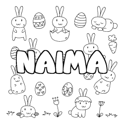 NAIMA - Easter background coloring