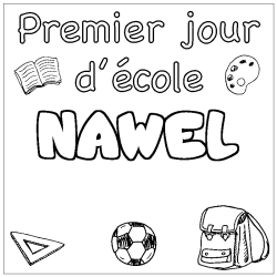 NAWEL - School First day background coloring