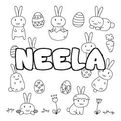 NEELA - Easter background coloring