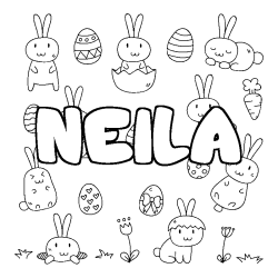NEILA - Easter background coloring