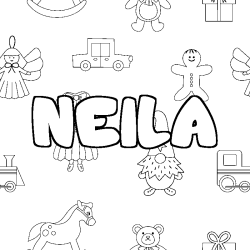 NEILA - Toys background coloring