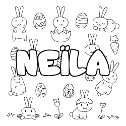 NE&Iuml;LA - Easter background coloring