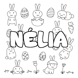 N&Eacute;LIA - Easter background coloring