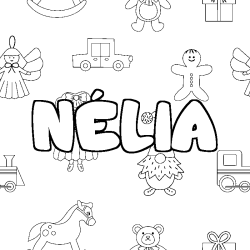 N&Eacute;LIA - Toys background coloring