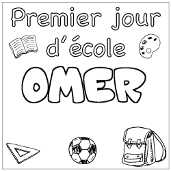 OMER - School First day background coloring