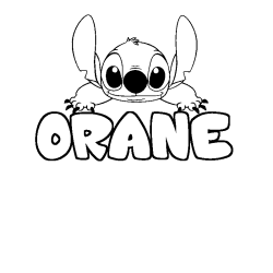 Coloring page first name ORANE - Stitch background