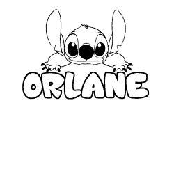 Coloring page first name ORLANE - Stitch background