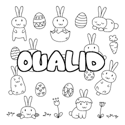 OUALID - Easter background coloring