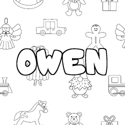 OWEN - Toys background coloring