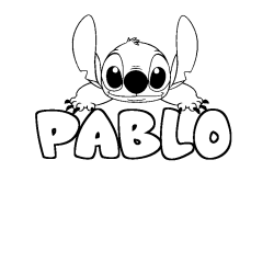 PABLO - Stitch background coloring