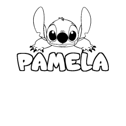 PAMELA - Stitch background coloring