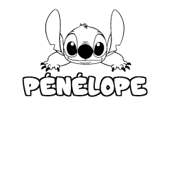P&Eacute;N&Eacute;LOPE - Stitch background coloring