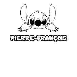 Coloring page first name PIERRE-FRANÇOIS - Stitch background