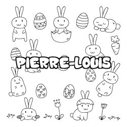 Coloring page first name PIERRE-LOUIS - Easter background