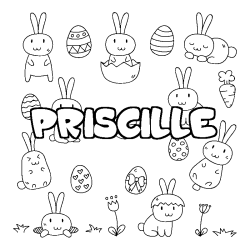 PRISCILLE - Easter background coloring