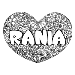 RANIA - Heart mandala background coloring