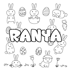 RANYA - Easter background coloring