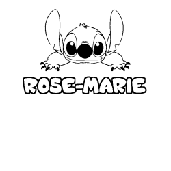 Coloring page first name ROSE-MARIE - Stitch background