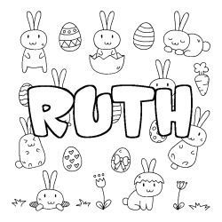 RUTH - Easter background coloring