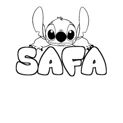 SAFA - Stitch background coloring