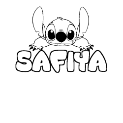 SAFIYA - Stitch background coloring