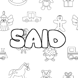 SAID - Toys background coloring