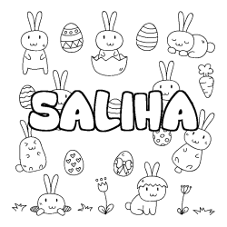 SALIHA - Easter background coloring