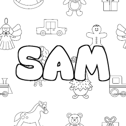 SAM - Toys background coloring