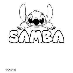 SAMBA - Stitch background coloring