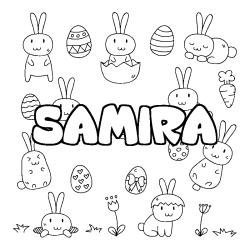 SAMIRA - Easter background coloring