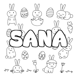 SANA - Easter background coloring