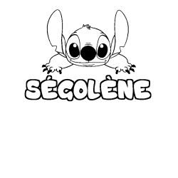 Coloring page first name SÉGOLÈNE - Stitch background